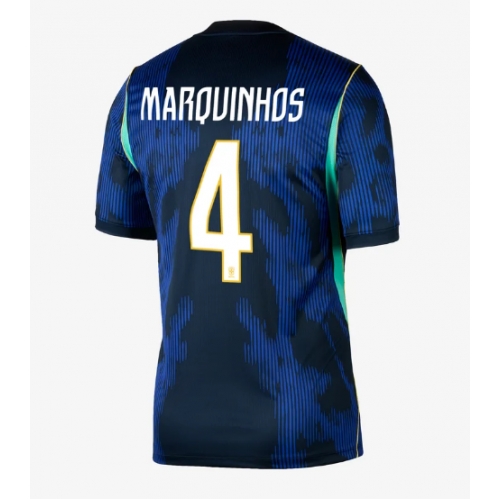 Billige Fotballdrakt Brasil Marquinhos #4 Replika Bortedrakt VM 2026 Kortermet Billige Fotballdrakt Brasil Marquinhos #4 Replika Bortedrakt VM 2026 Kortermet